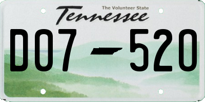TN license plate D0752O