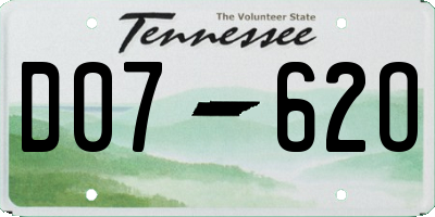 TN license plate D0762O