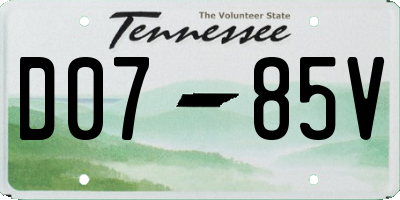 TN license plate D0785V