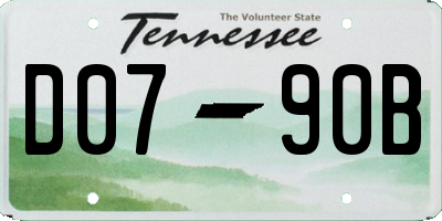 TN license plate D0790B