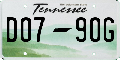 TN license plate D0790G
