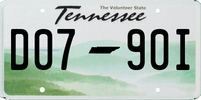 TN license plate D0790I
