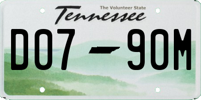 TN license plate D0790M