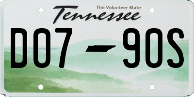 TN license plate D0790S