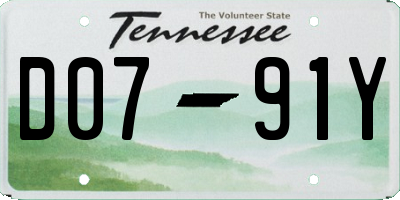 TN license plate D0791Y
