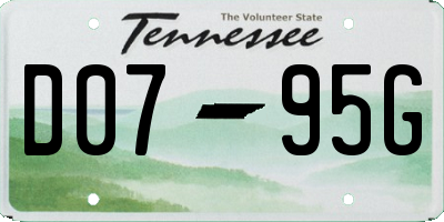 TN license plate D0795G
