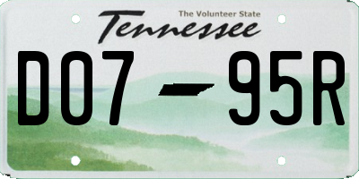 TN license plate D0795R