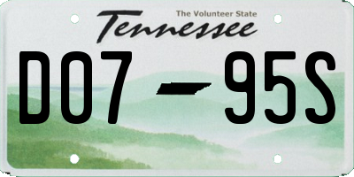 TN license plate D0795S