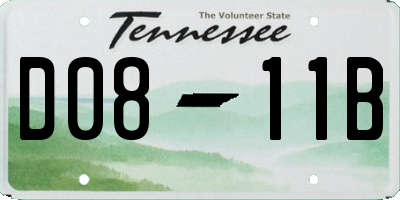 TN license plate D0811B