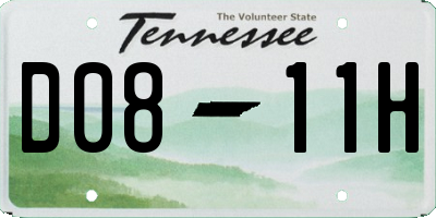 TN license plate D0811H
