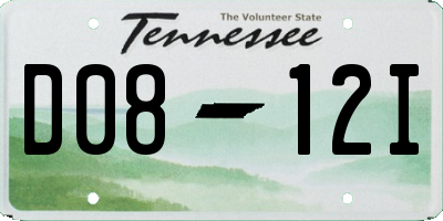 TN license plate D0812I