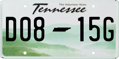 TN license plate D0815G