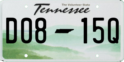 TN license plate D0815Q