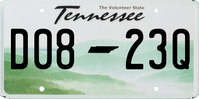TN license plate D0823Q