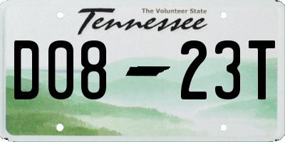 TN license plate D0823T