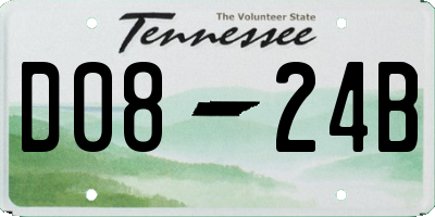 TN license plate D0824B