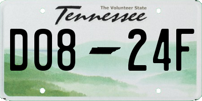 TN license plate D0824F