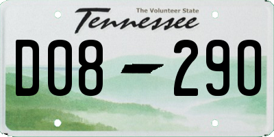 TN license plate D0829O