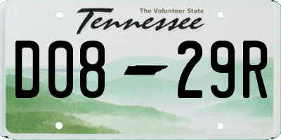 TN license plate D0829R