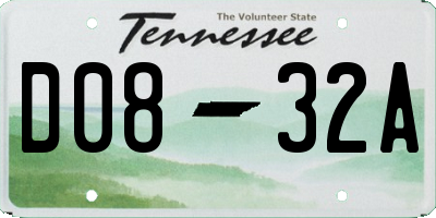 TN license plate D0832A
