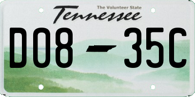 TN license plate D0835C