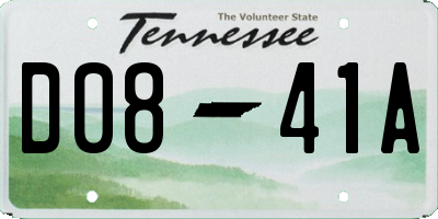 TN license plate D0841A