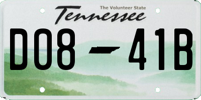 TN license plate D0841B