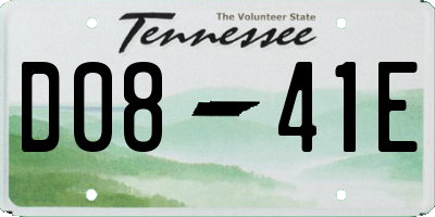 TN license plate D0841E