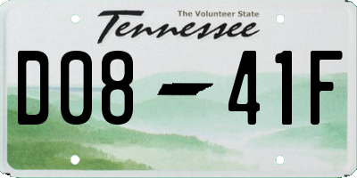 TN license plate D0841F