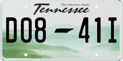 TN license plate D0841I