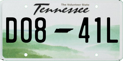 TN license plate D0841L