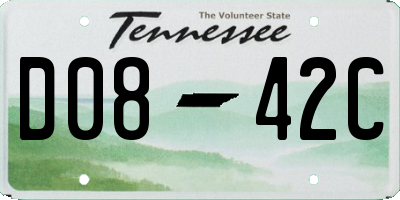 TN license plate D0842C