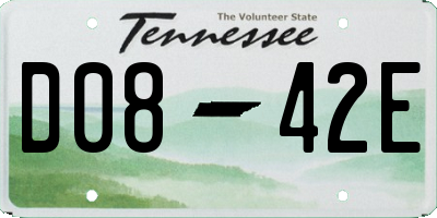 TN license plate D0842E