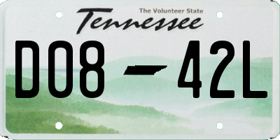 TN license plate D0842L