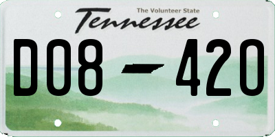 TN license plate D0842O