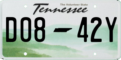 TN license plate D0842Y