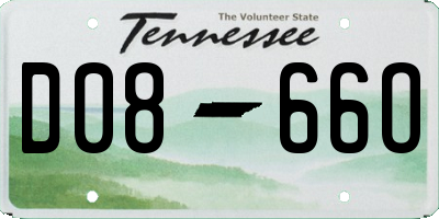 TN license plate D0866O