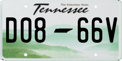 TN license plate D0866V