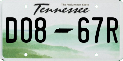 TN license plate D0867R