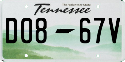 TN license plate D0867V