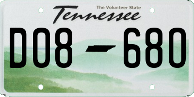 TN license plate D0868O