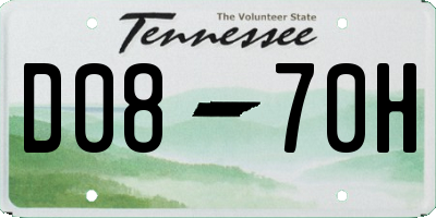 TN license plate D0870H