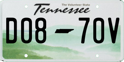 TN license plate D0870V