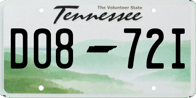 TN license plate D0872I