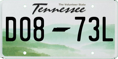 TN license plate D0873L