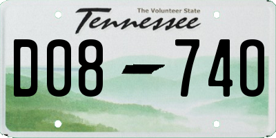 TN license plate D0874O