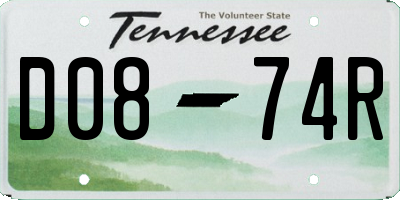 TN license plate D0874R