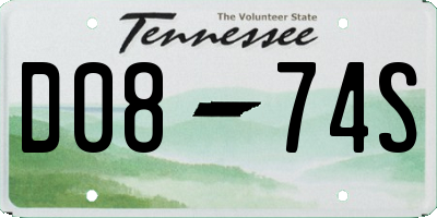 TN license plate D0874S