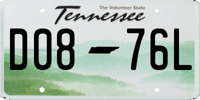 TN license plate D0876L