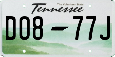 TN license plate D0877J